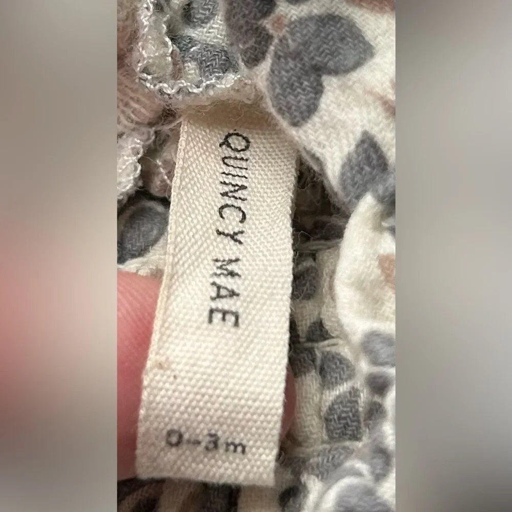 QUINCY MAE Baby Waffle Jumpsuit Bundle- Sage & Blush/ Size 0-3M